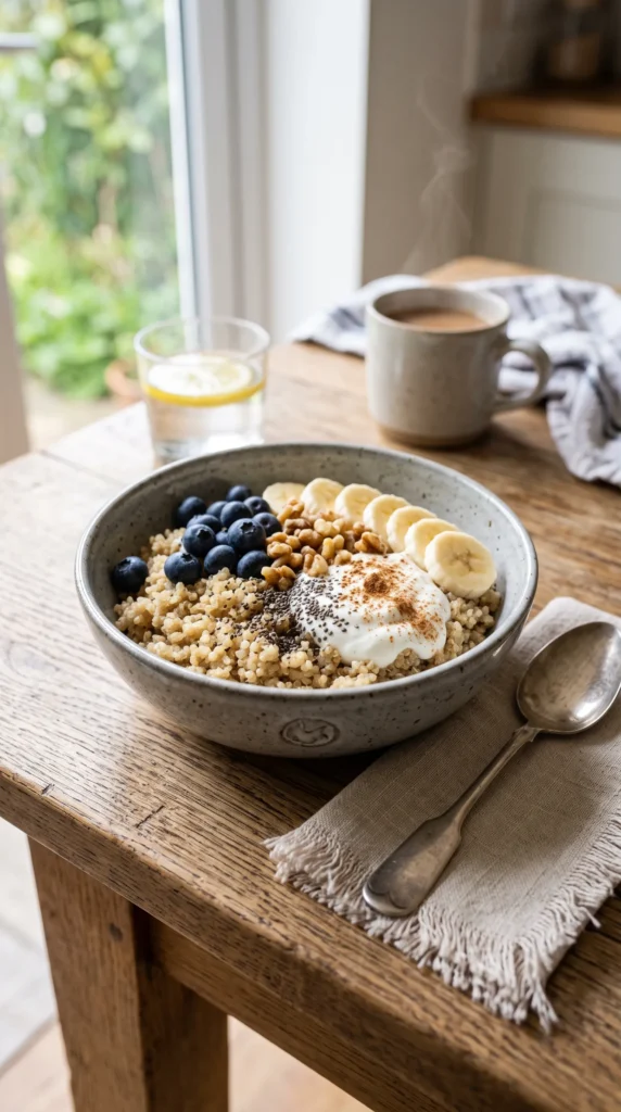 High-Fiber Breakfast Quinoa Bowl