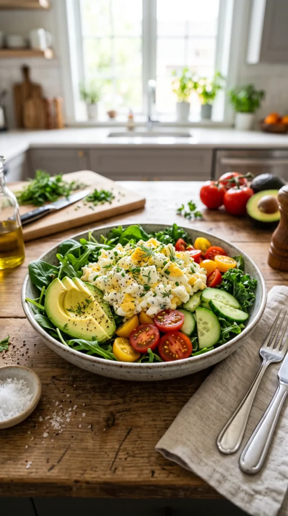 High-Protein Egg and Cottage Cheese Salad