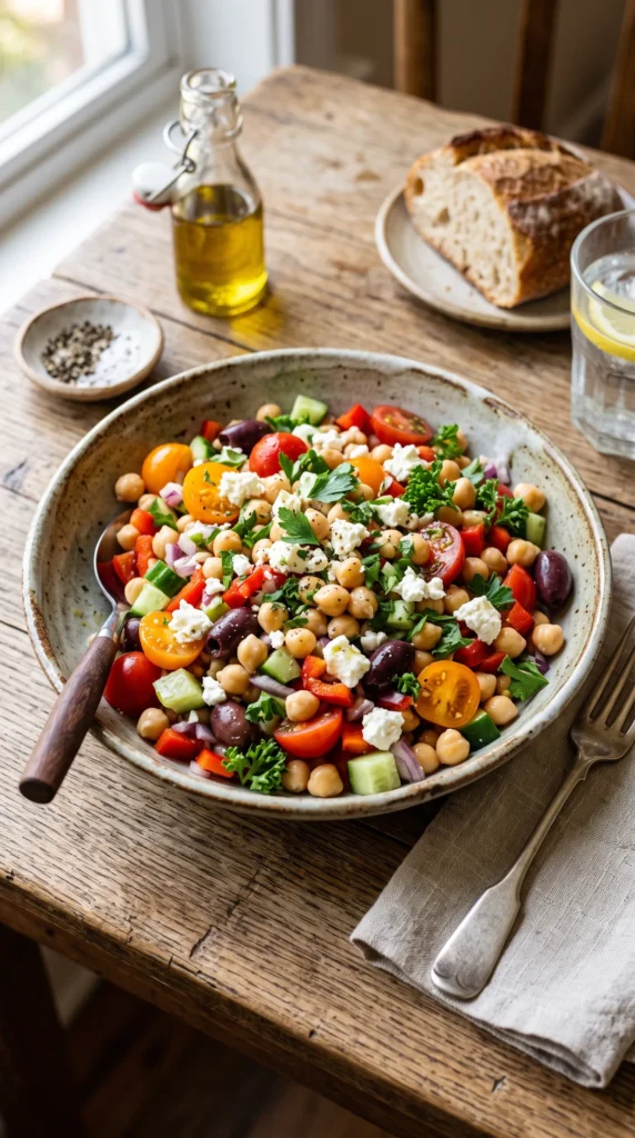 High-Protein Mediterranean Chickpea Salad