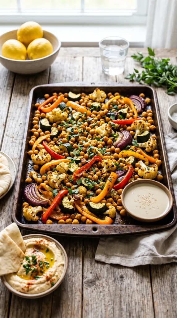 Mediterranean Chickpea and Vegetable Sheet Pan