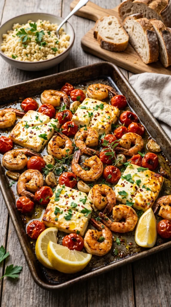 Mediterranean Shrimp, Feta, and Tomatoes