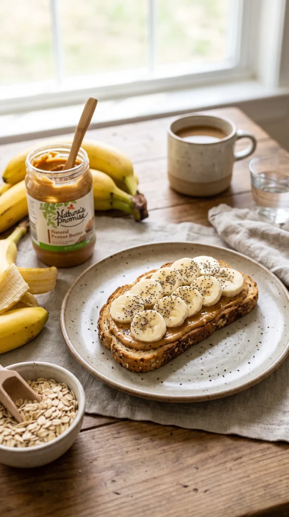 Peanut Butter Banana Chia Toast