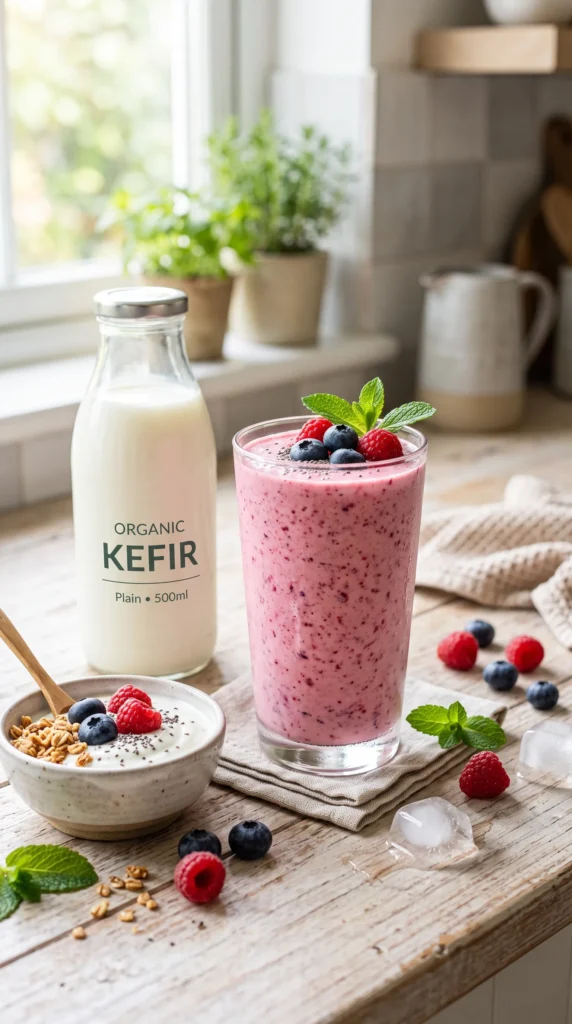 Quick Kefir and Berry Smoothie