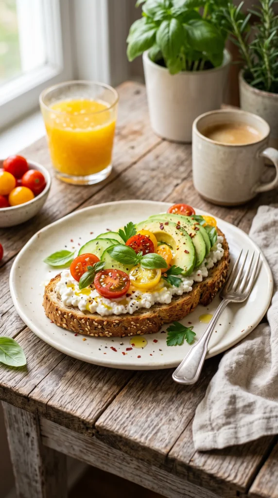 Savory Cottage Cheese Toast