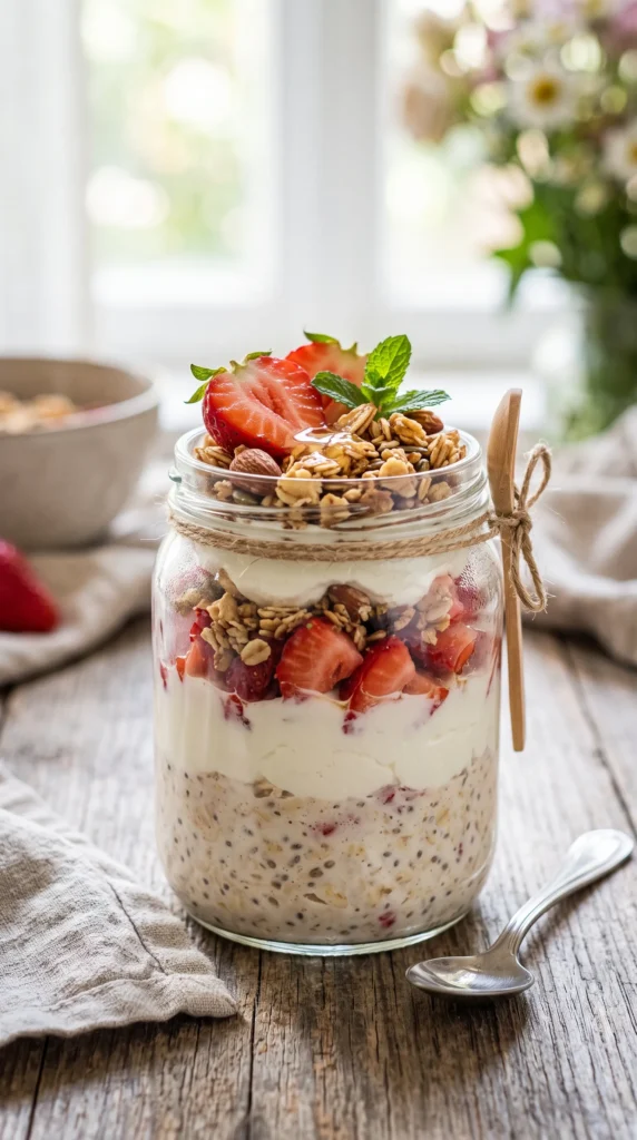Strawberry Cheesecake Overnight Oats