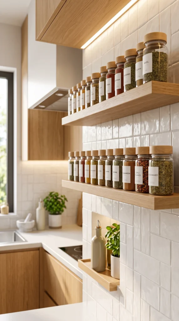 Stylish Floating Spice Rack