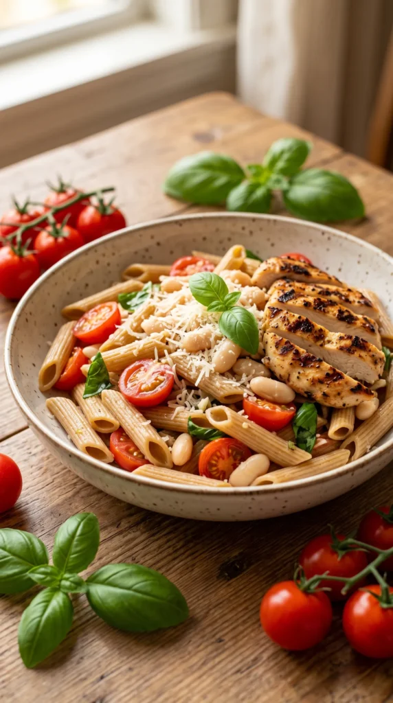 Tomato Basil Whole-Grain Pasta