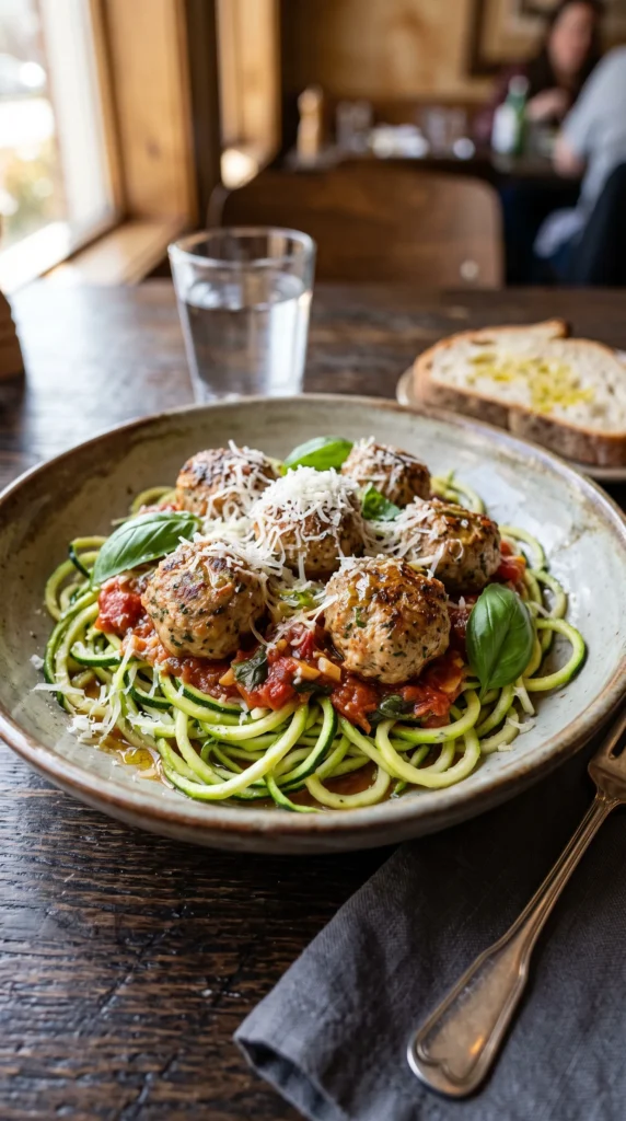 Turkey Meatballs with Zucchini Noodles