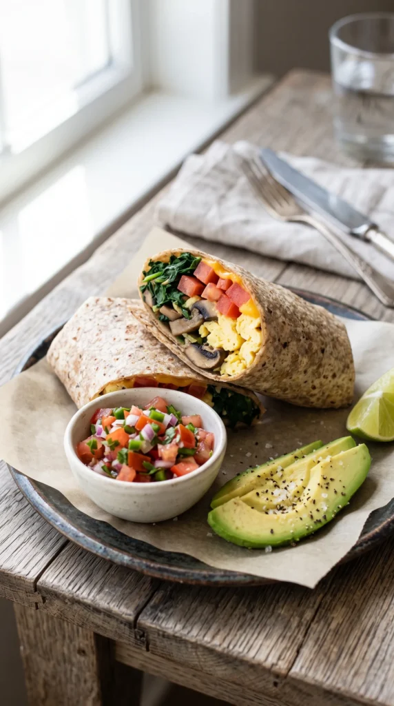 Vegetable and Egg Breakfast Burrito