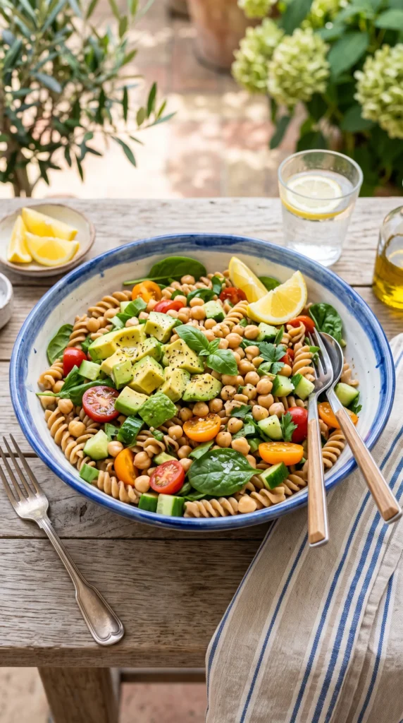 Avocado Pasta Salad With Chickpeas