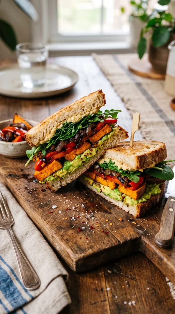 Avocado & Roasted Veggie Sandwich