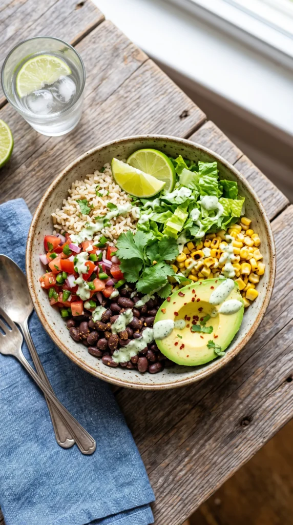 Avocado and Black Bean Burrito Bowl