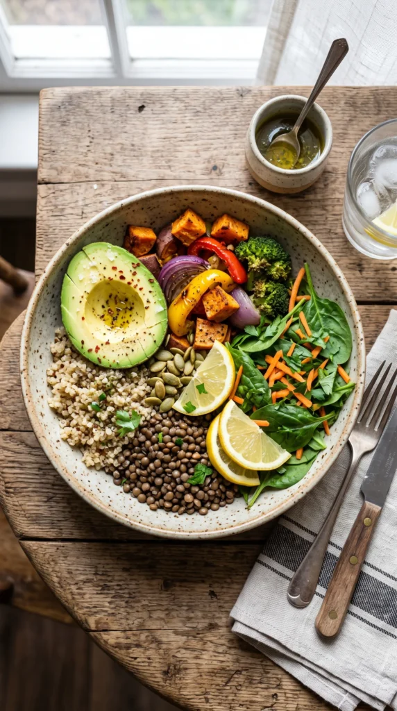 Avocado and Lentil Grain Bowl