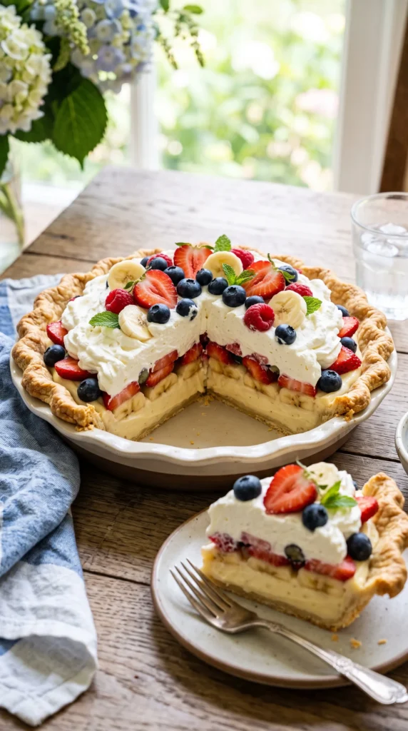 Banana Cream Berry Pie