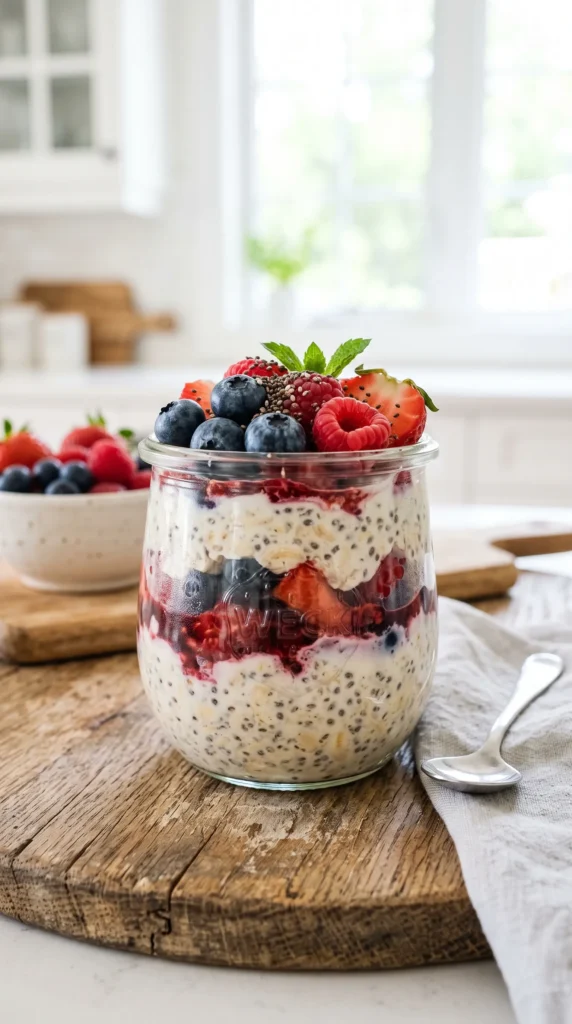 Berry Chia Overnight Oats