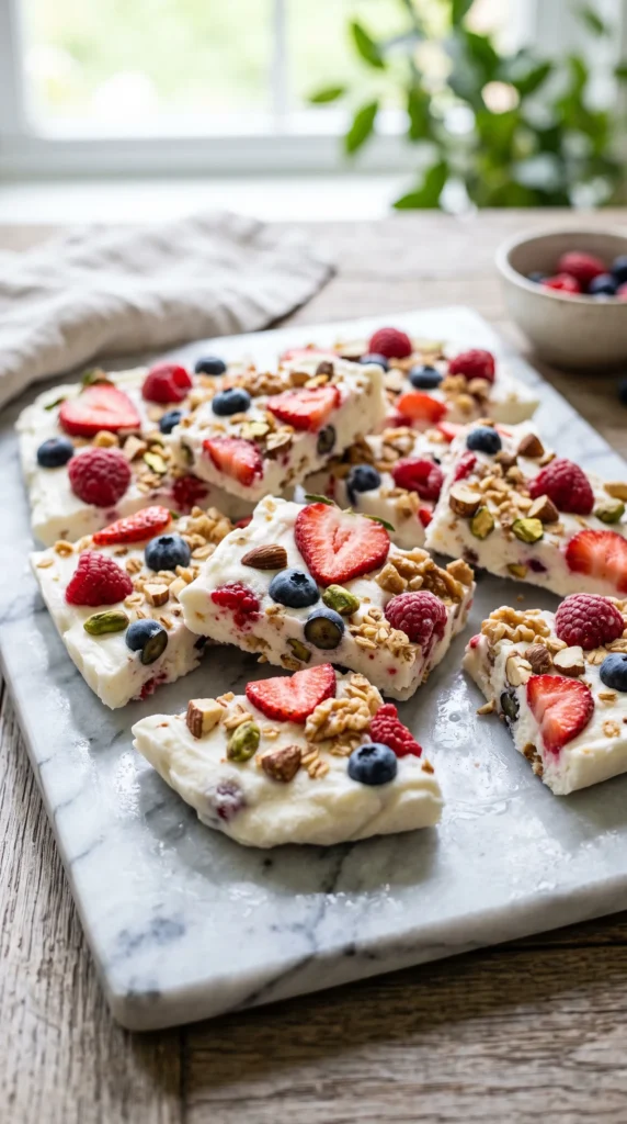 Berry Frozen Yogurt Bark