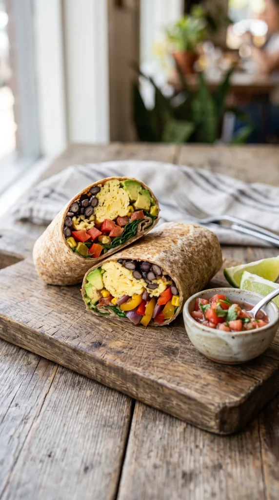 Black Bean and Egg Burrito