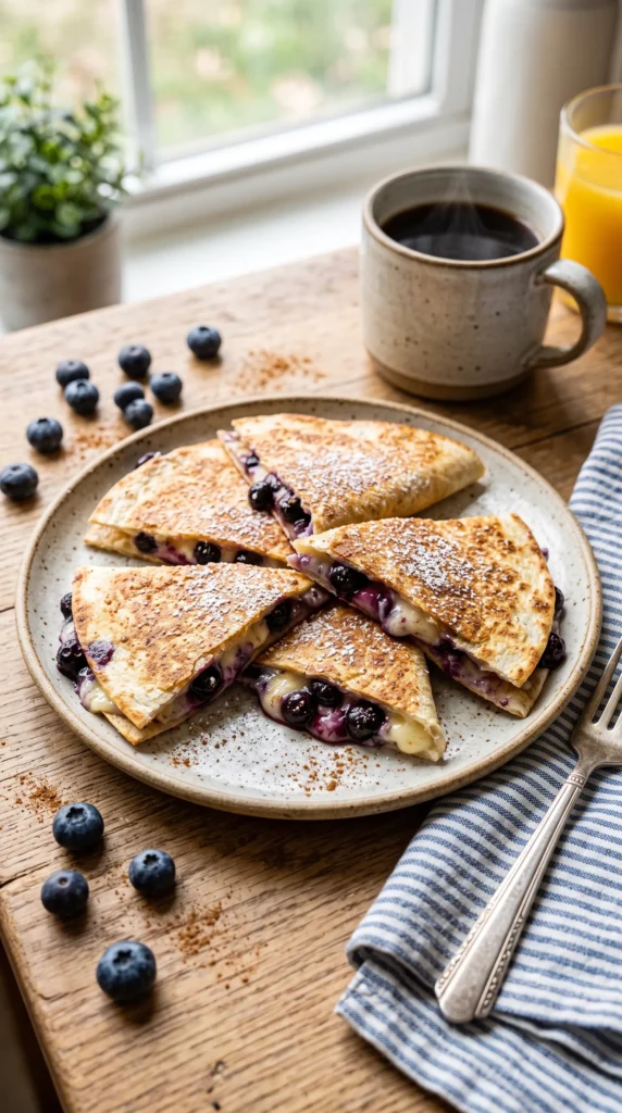 Blueberry Breakfast Quesadilla