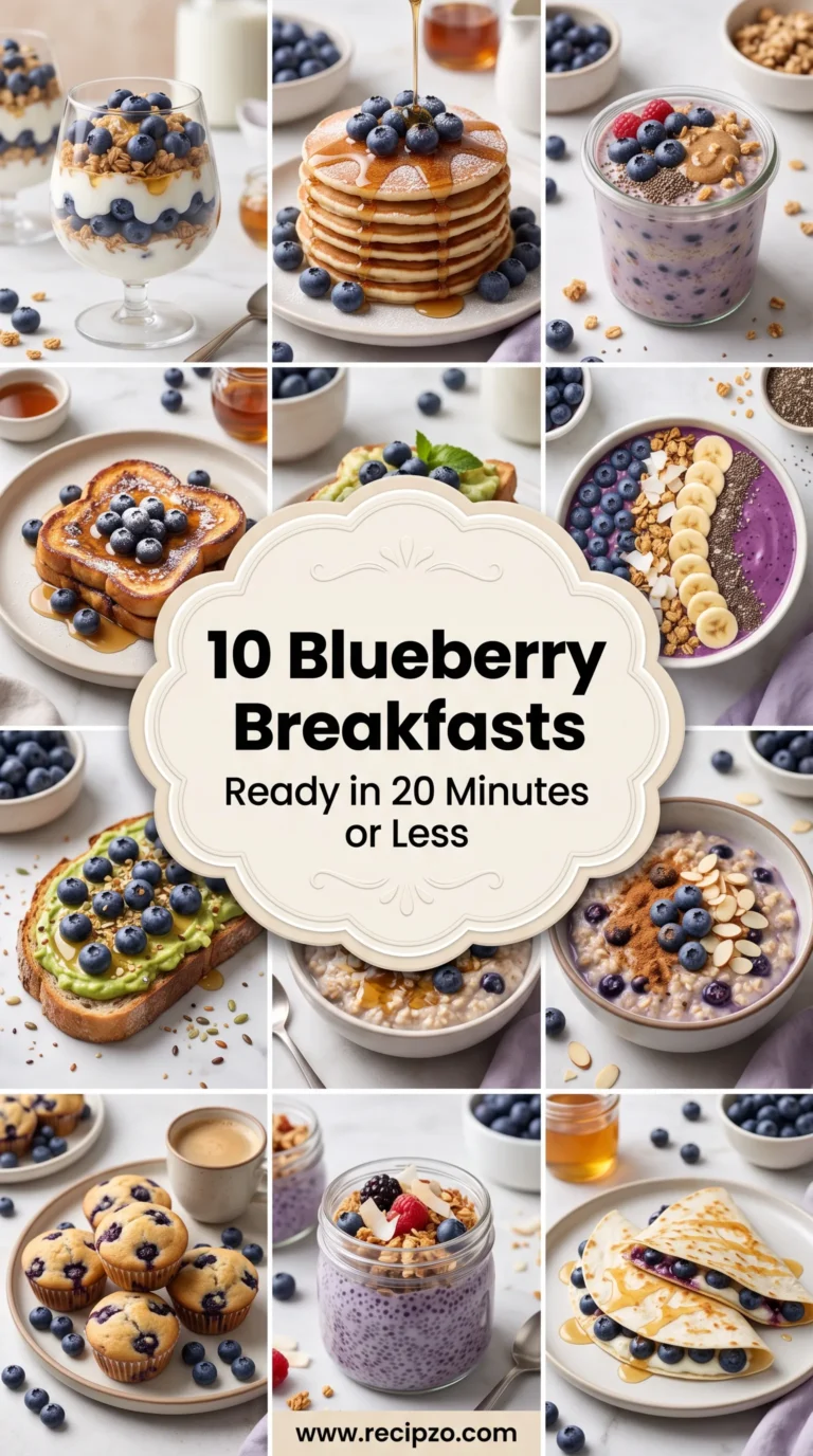 Blueberry Breakfasts Ready in 20 Minutes or Less