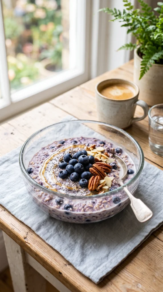 Blueberry Overnight-Style Oats