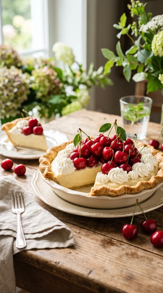 Cherry Vanilla Cream Pie