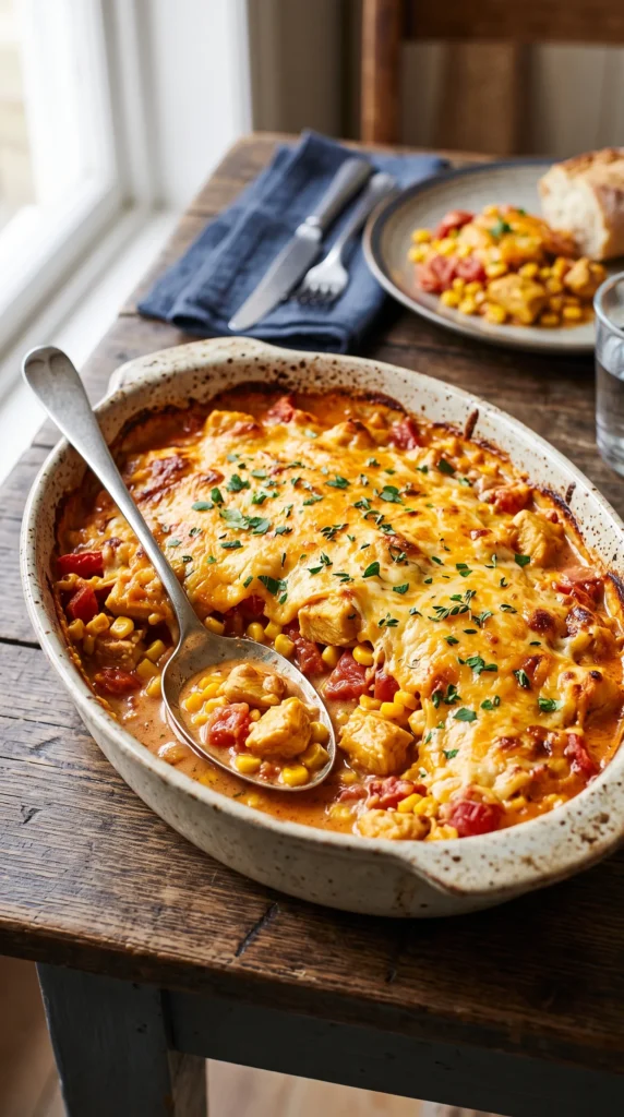 Chicken, Corn & Tomato Casserole