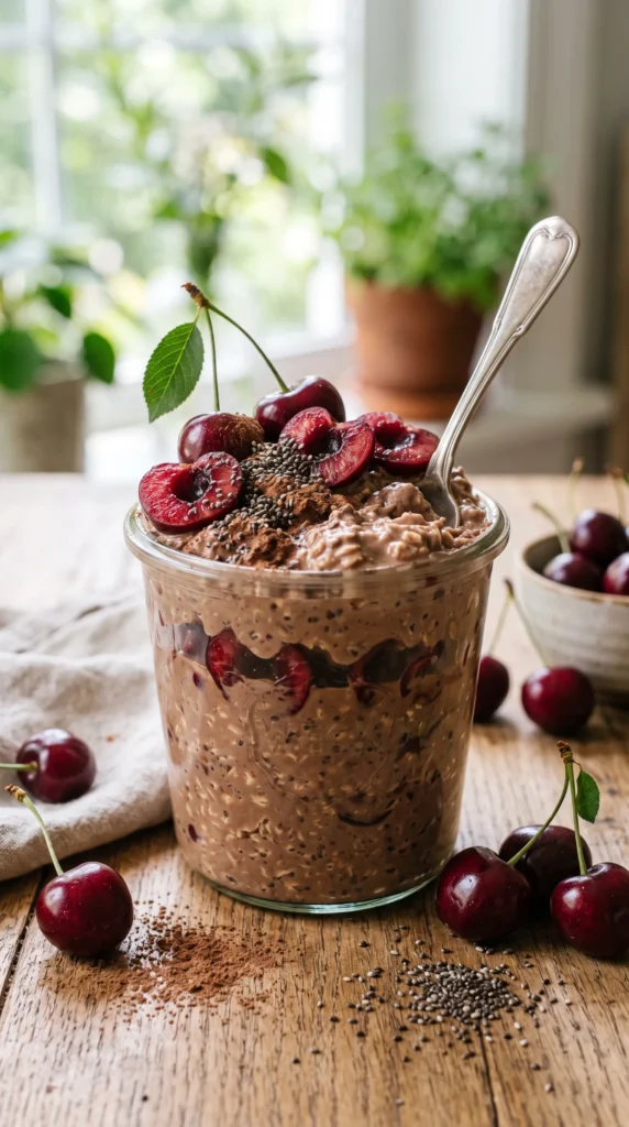 Chocolate Cherry Overnight Oats