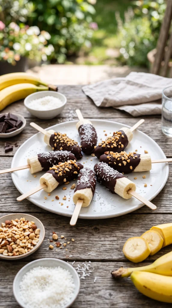 Chocolate-Dipped Frozen Bananas