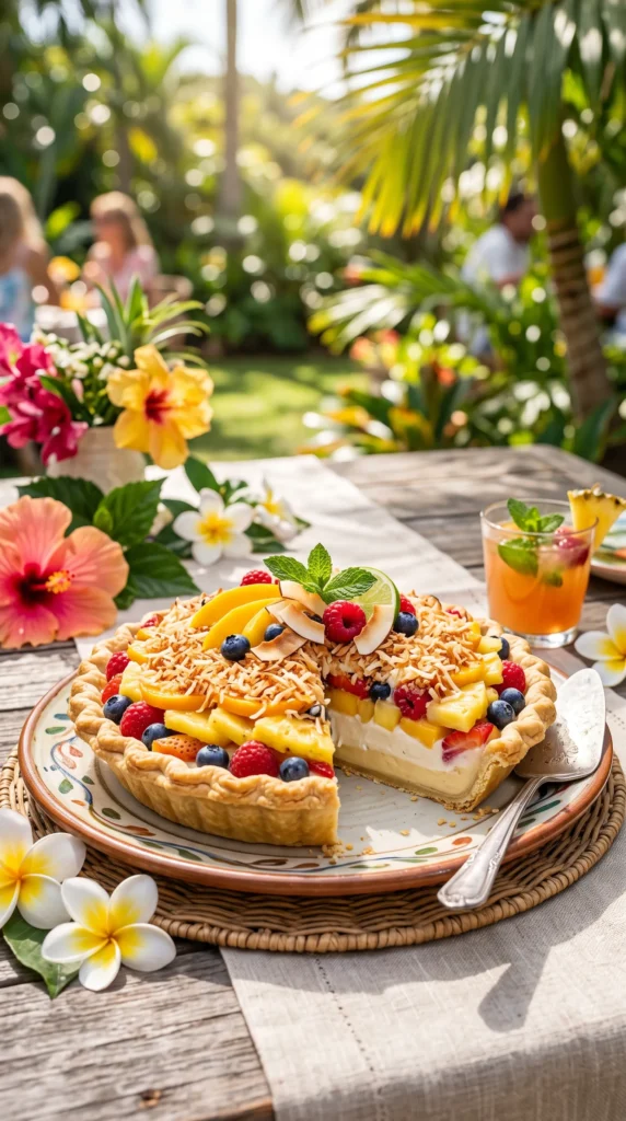 Coconut Cream Fruit Pie