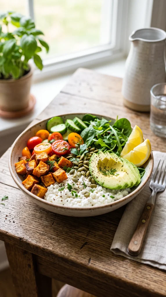 Cottage Cheese Veggie Bowl