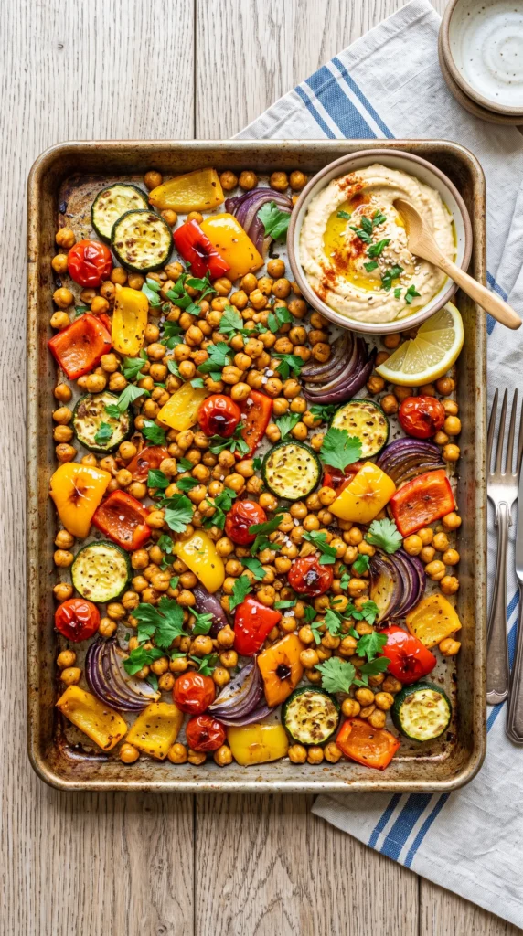 Crispy Chickpeas and Summer Vegetables