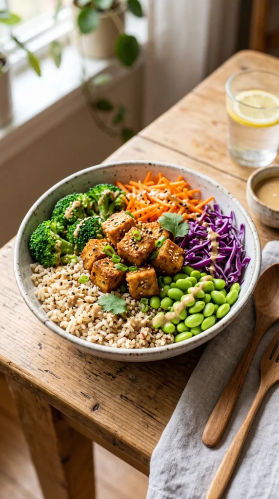 Crispy Tofu Grain Bowl