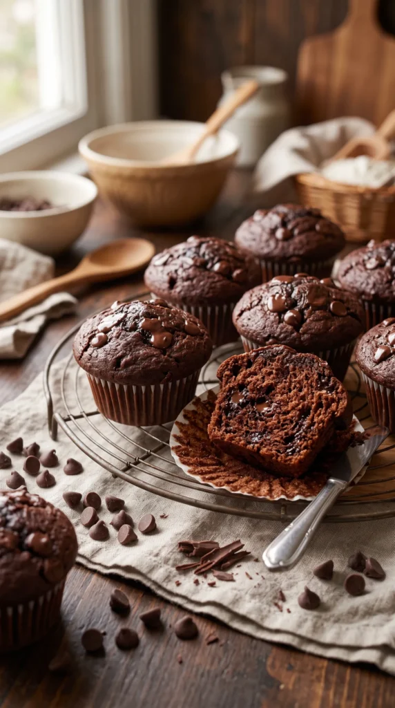 Double Chocolate Chip Muffins
