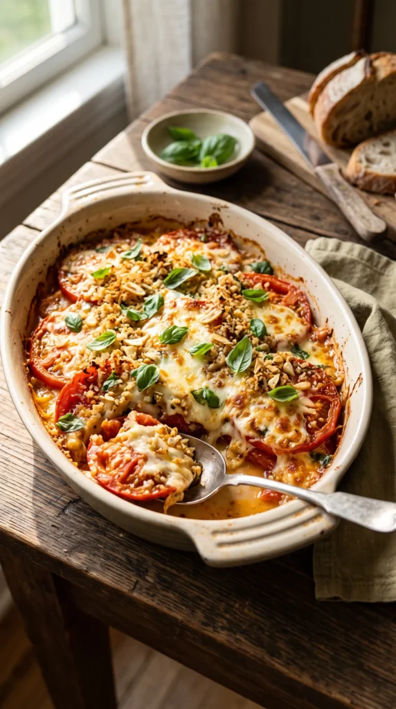 Fresh Tomato & Mozzarella Casserole
