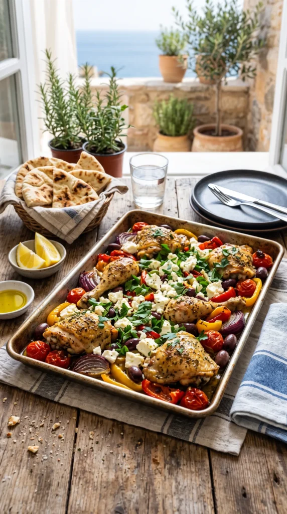 Greek Chicken with Feta and Olives