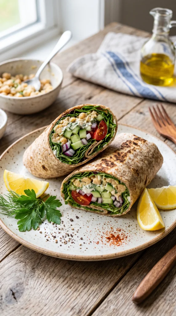 Greek Yogurt Chickpea Wrap