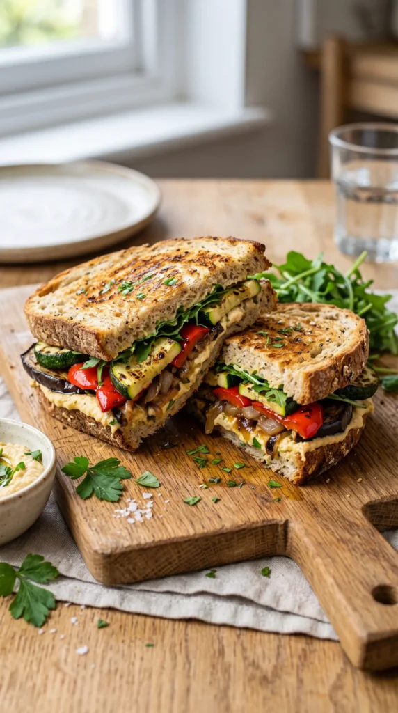 Grilled Vegetable & Hummus Sandwich