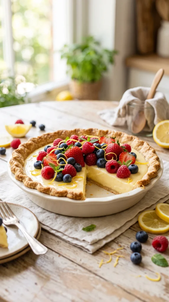 Lemon Berry Cream Pie