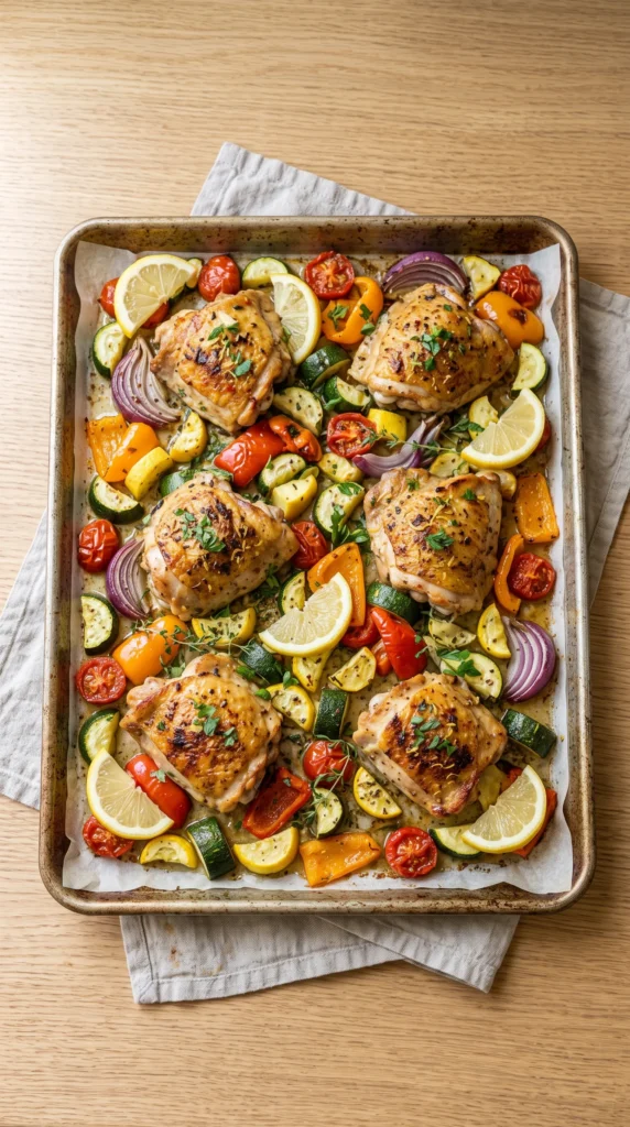 Lemon Garlic Chicken with Summer Vegetables