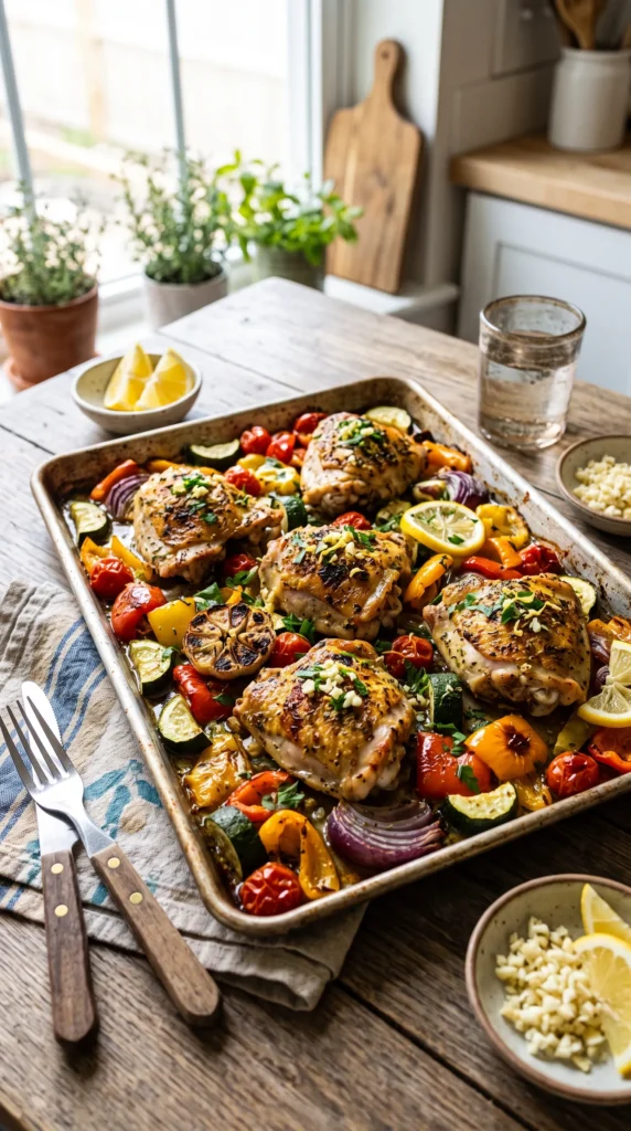 Lemon Garlic Chicken with Vegetables