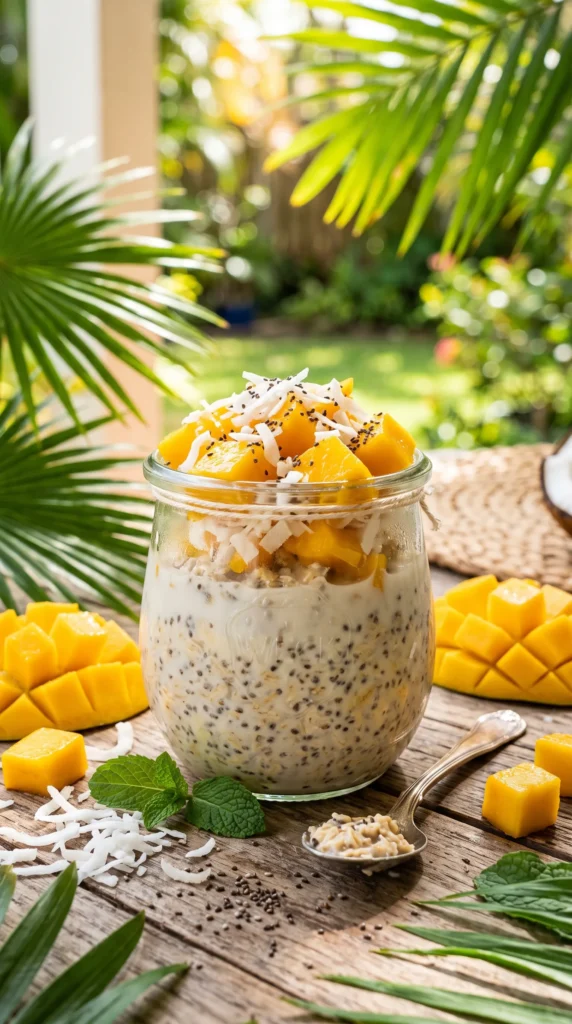 Mango Coconut Overnight Oats