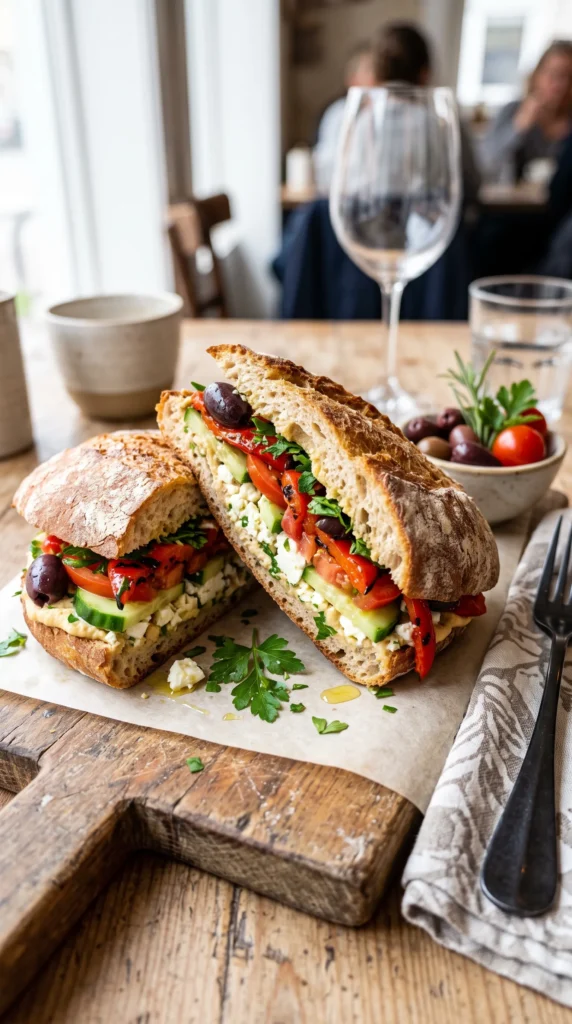 Mediterranean Feta Sandwich