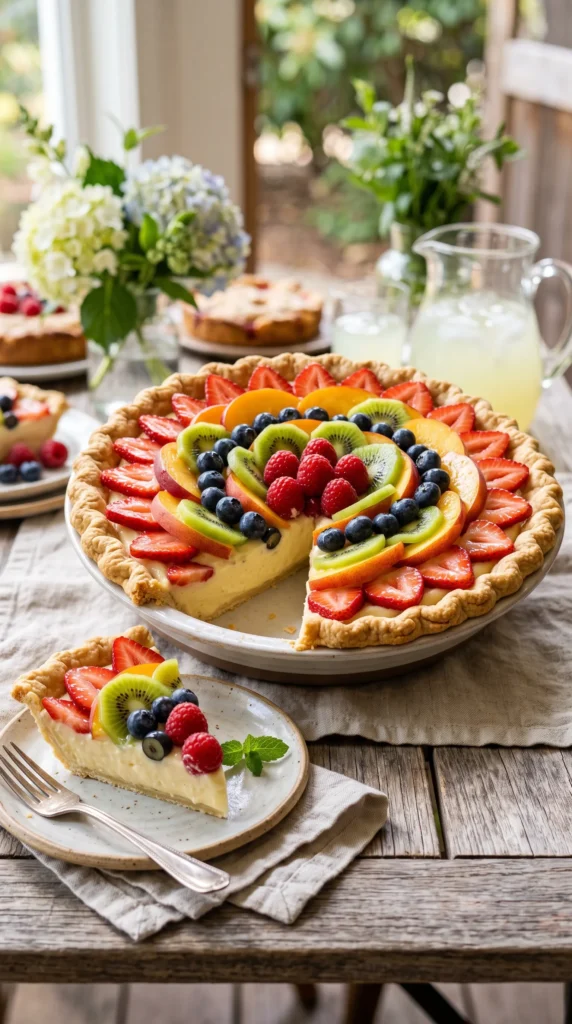Mixed Fruit Cream Pie