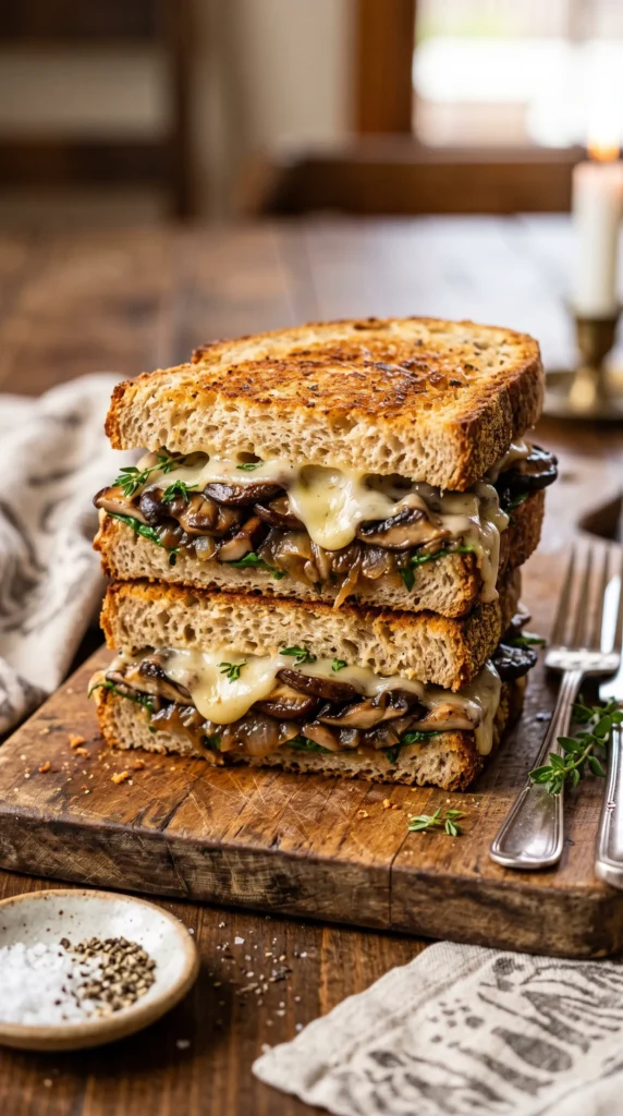 Mushroom & Swiss Sandwich