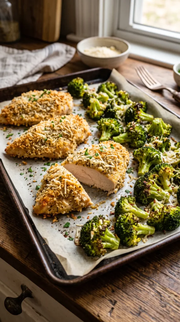Parmesan Chicken with Broccoli
