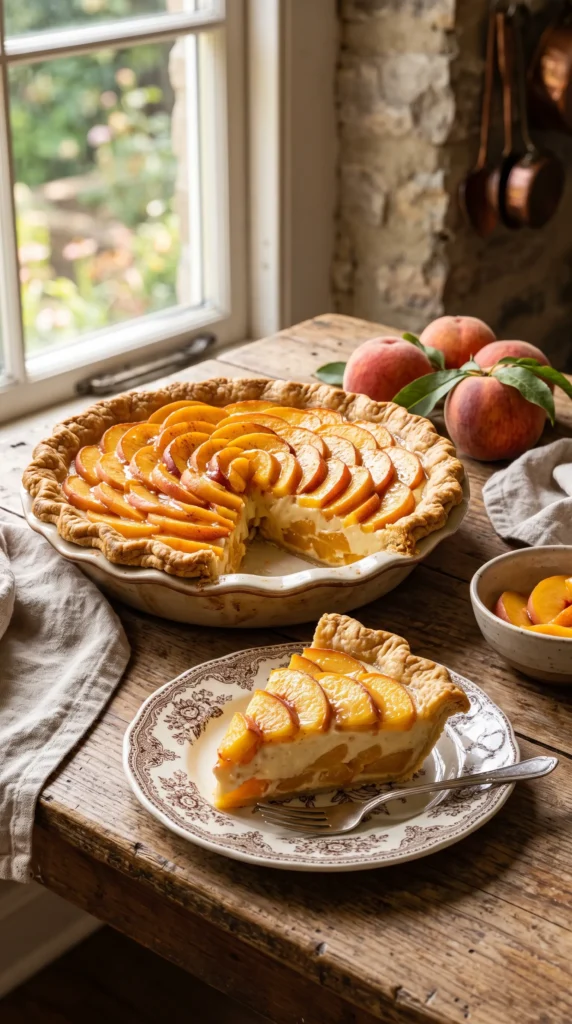 Peach and Cream Pie