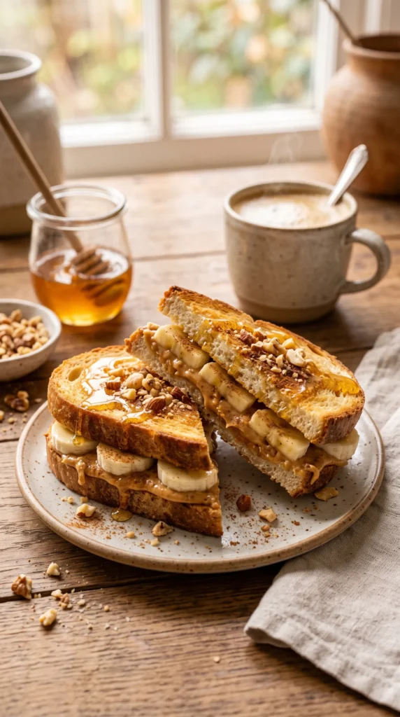 Peanut Butter, Banana & Honey Sandwich