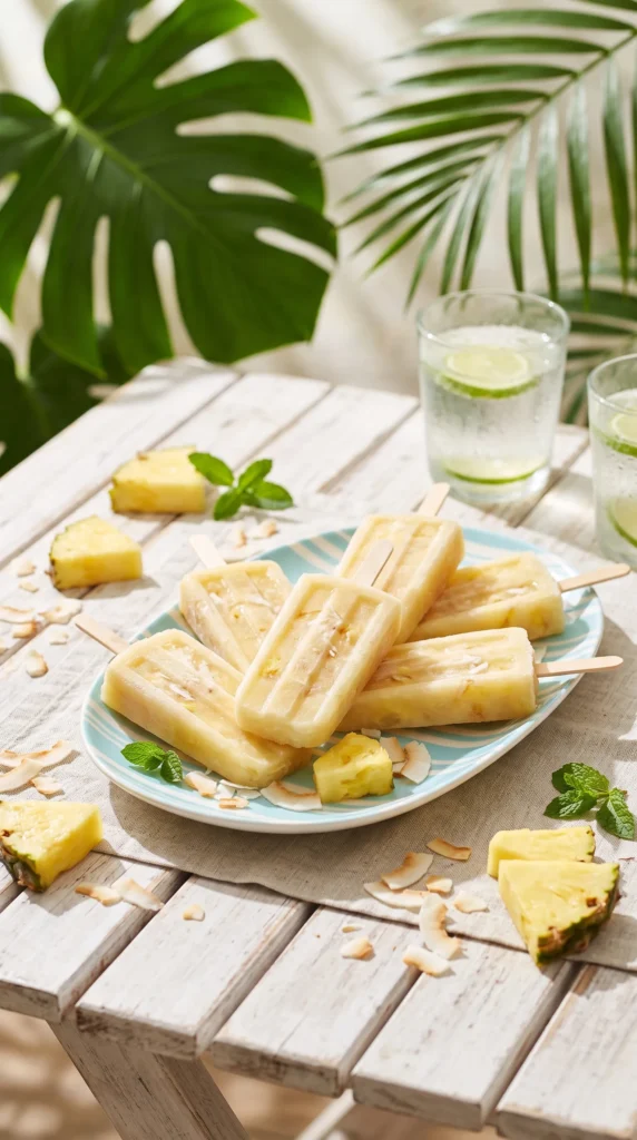 Pineapple Coconut Ice Pops