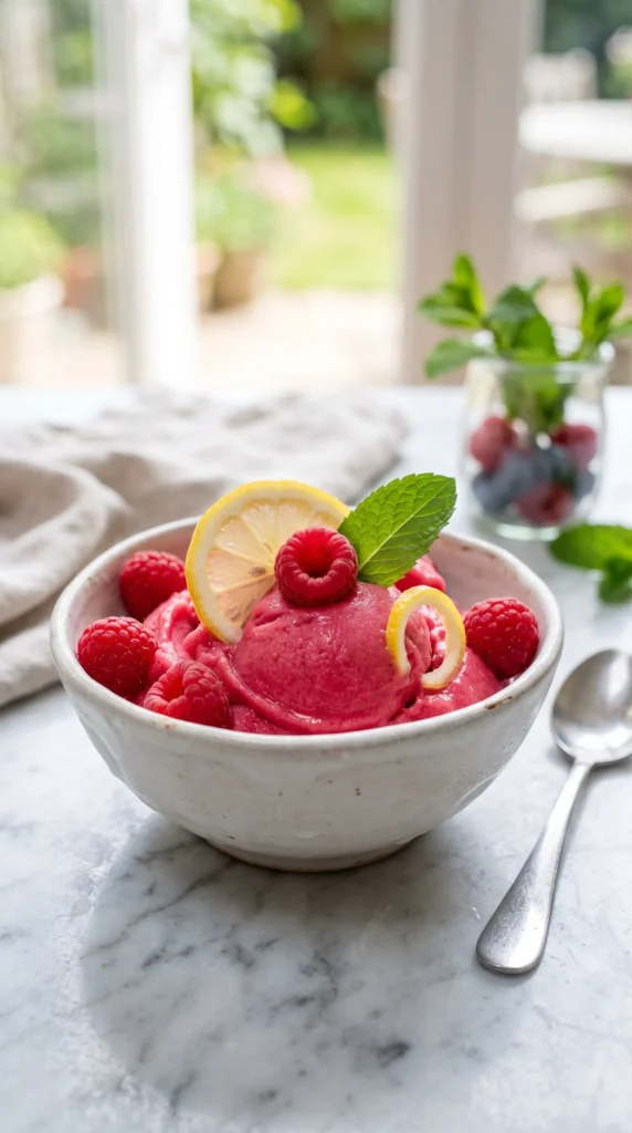 Raspberry Lemon Sorbet