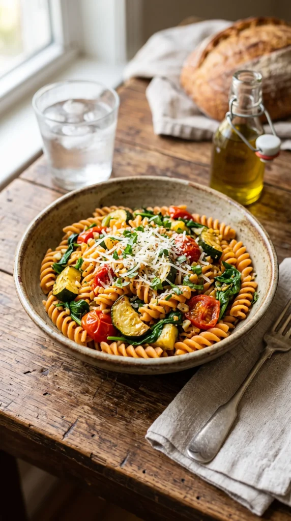 Red Lentil Pasta With Vegetables